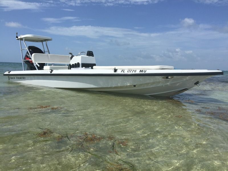 F.S. 18' BACK COUNTRY FLATS BOAT W/ 150 YAMAHA VMAX — Florida Sportsman
